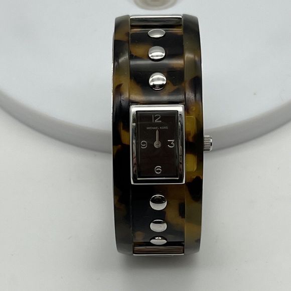 Michael Kors Tortoise Acrylic Brown Dial Ladies Watch MK4130 Quartz Untested - Picture 8 of 12